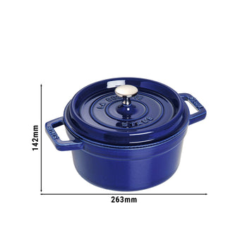 STAUB | LA COCOTTE - Cocotte - Ø 200 mm - Żeliwo - Ciemnoniebieski - Prime Gastro