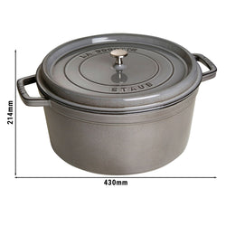 STAUB | LA COCOTTE - Cocotte - Ø 340mm - Żeliwo - Grafitowy szary
