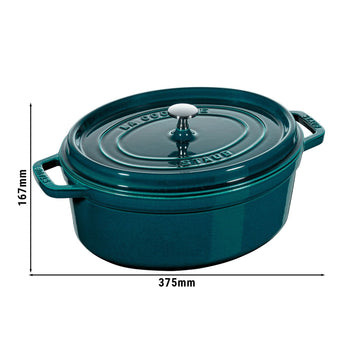 STAUB | LA COCOTTE - Cocotte - owalna - 310mm - żeliwo - La-Mer - Prime Gastro