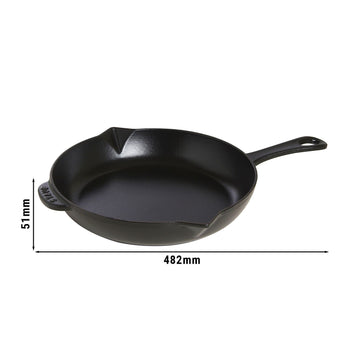 STAUB | PATELNIA - Patelnia do smażenia z wylewką - Ø 260mm - Żeliwo - Prime Gastro