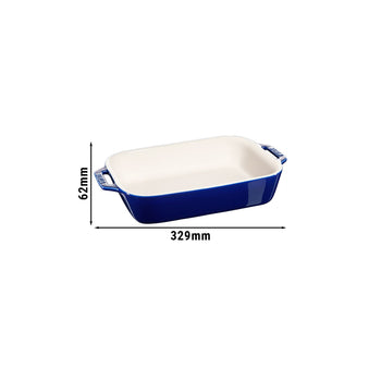 STAUB | CERAMIQUE - Naczynie do zapiekania - 270x200mm - Ceramika - Ciemnoniebieski kolor - Prime Gastro
