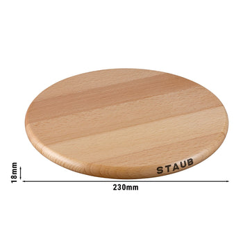 STAUB | SPECIALITIES - - Podkładka pod garnek magnetyczna - 230mm - Brązowy - Buk - Prime Gastro