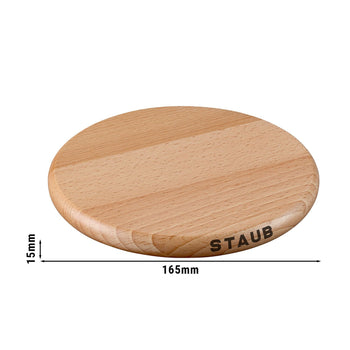 STAUB | SPECIALITIES - Podkładka pod garnek magnetyczna - 160mm - Brązowa - Buk - Prime Gastro
