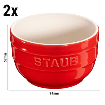 STAUB | CERAMIQUE - Zestaw foremek - 2-częściowy - Ceramika - Wiśniowa czerwień - Prime Gastro