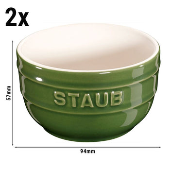 STAUB | CERAMIQUE - Zestaw foremek - 2-częściowy - Ceramiczny - Bazyliowa zieleń - Prime Gastro