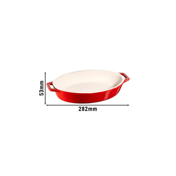 STAUB | CERAMIQUE - Naczynie do zapiekania - 230mm - ceramika - wiśniowa czerwień - Prime Gastro