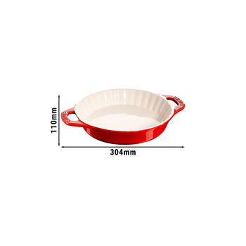 STAUB | CERAMIQUE - Forma do ciasta - Ø 240mm - Ceramika - Wiśniowa czerwień - Prime Gastro