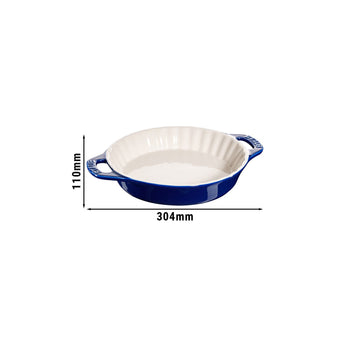 STAUB | CERAMIQUE - Forma do ciasta - Ø 240mm - Ceramiczna - Ciemnoniebieska - Prime Gastro