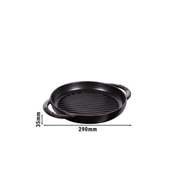 STAUB | PATELNIE GRILLOWE - Pure Grill - Ø 230 mm - Żeliwo - Czarny