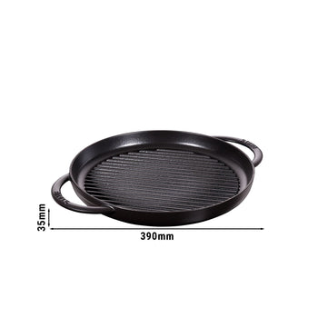 STAUB | PATELNIE GRILLOWE - Pure Grill - Ø 300 mm - Żeliwo - Czarny - Prime Gastro