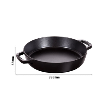 STAUB | PATELNIA- Patelnia do smażenia - Ø 260mm - Żeliwo - Czarny - Prime Gastro
