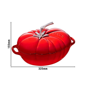 STAUB | LA COCOTTE - Cocotte- Forma do pomidorów - 250mm - Żeliwo - Wiśniowa czerwień - Prime Gastro