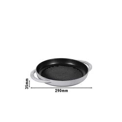 STAUB | PATELNIE GRILLOWE - Pure Grill - Ø 230 mm - Żeliwo - Grafitowy szary