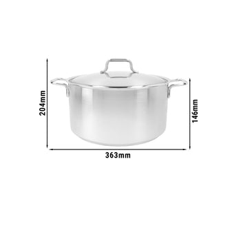 DEMEYERE | APOLLO 7 - Garnek do smażenia z pokrywką - Ø 280mm - Stal nierdzewna - Prime Gastro