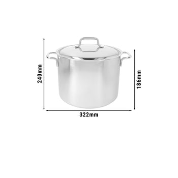DEMEYERE | APOLLO 7 - Garnek do gotowania z pokrywką - Ø 240mm - Stal nierdzewna - Prime Gastro