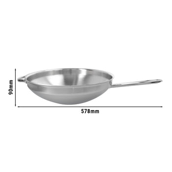 DEMEYERE | APOLLO 7 - Wok z płaskim dnem - Ø 320mm - Stal nierdzewna - Prime Gastro