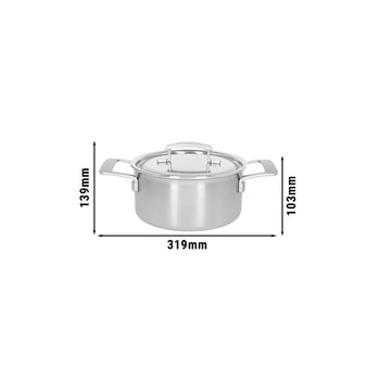 DEMEYERE | INDUSTRY 5 - Garnek do smażenia z pokrywką - Ø 200mm - Stal nierdzewna - Prime Gastro