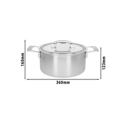 DEMEYERE | INDUSTRY 5 - Garnek do smażenia z pokrywką - Ø 240mm - Stal nierdzewna