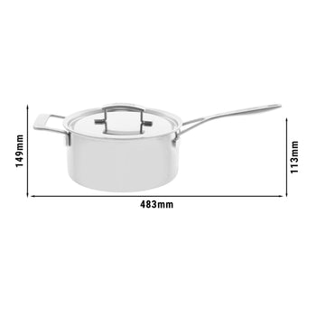 DEMEYERE | INDUSTRY 5 - Rondel z pokrywką - Ø 220mm - Stal nierdzewna - Prime Gastro