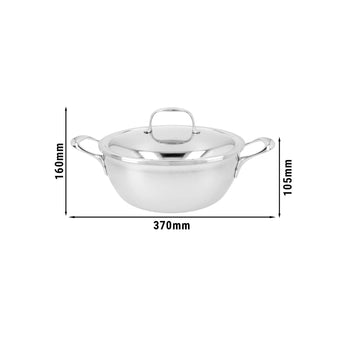 DEMEYERE | ATLANTIS 7 - Patelnia do duszenia - Ø 240mm - Stal nierdzewna - Prime Gastro
