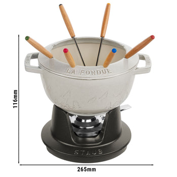 STAUB | SPECIALITIES - Zestaw do fondue - Ø 200 mm - Żeliwo - Biała trufla - Prime Gastro