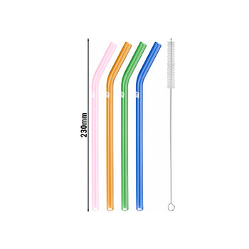 ZWILLING | SORRENTO - Słomki szklane - zakrzywione - kolorowe - Prime Gastro