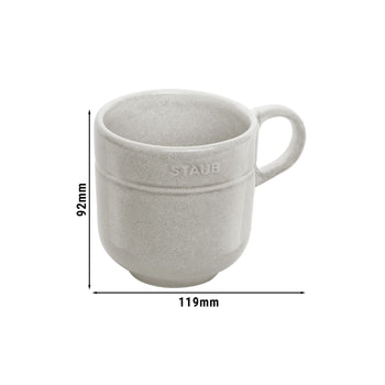 STAUB | DINING LINE - Kubek - 350 ml - Ceramiczny - Biała trufla - Prime Gastro