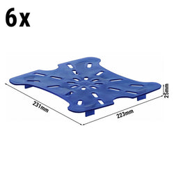 (6 szt.) CAMBRO | Ociekacz FreshPro - na 11,4 litra, 17,2 litra i 20,8 litra - Niebieski