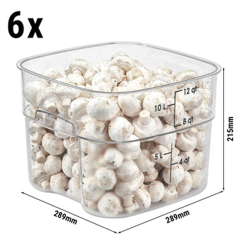 (6 szt.) CAMBRO | CAMWEAR® - Pojemnik FreshPro - 11,4 litra - Przezroczysty - Prime Gastro