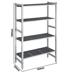 Aluminiowa półka podstawowa – 960 x 1800 mm – nośność: 900 kg