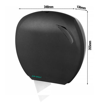 AIR-WOLF | Dozownik dużych rolek papieru toaletowego - na 1 dużą rolkę do 290 mm - tworzywo ABS - antracytowy - Prime Gastro