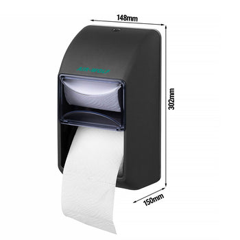 AIR-WOLF | Dozownik papieru toaletowego - na 2 rolki - tworzywo ABS - antracytowy - Prime Gastro