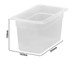 CAMBRO | (6 sztuk) GN pojemnik z polipropylenu GN 1/4 - mleczny - głębokość: 150mm