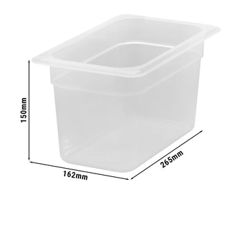 CAMBRO | (6 sztuk) GN pojemnik z polipropylenu GN 1/4 - mleczny - głębokość: 150mm - Prime Gastro