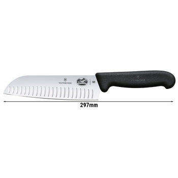 VICTORINOX | FIBROX - Santoku ze żłobieniami - Ostrze: 170 mm - Prime Gastro
