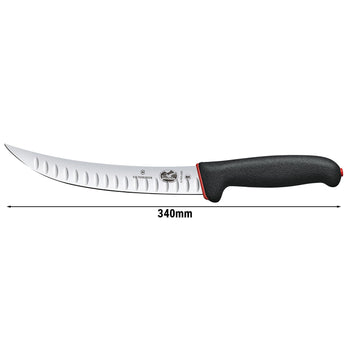 VICTORINOX | FIBROX DUAL GRIP - Nóż rzeźniczy ze żłobieniami - Ostrze: 200 mm - Prime Gastro