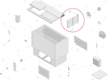 Pionowa przegroda - wysokość: 432 mm - do serii FKI - Prime Gastro
