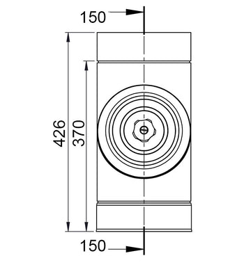 Gładka rurka czyszcząca okrągła- ze stali nierdzewnej - Ø 300 mm - Prime Gastro