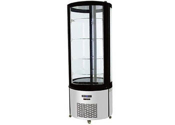 Szklana półka okrągła – odpowiednia do gabloty panoramicznej PVNR400R