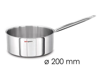 Rondel z uchwytem (płaski) - Ø 200 mm - wysokość 90 mm - stal nierdzewna - Prime Gastro