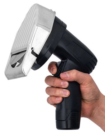 Akumulatorowa krajalnica do kebaba - wydajność: 60 kg/dzień - włącznie z 2 akumulatorami & kamieniem szlifierskim