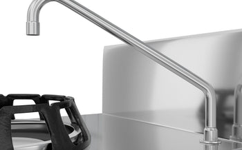 Kuchenka gazowa Wok - 28 kW - 2 palniki - z mini kolumną wodną - Prime Gastro