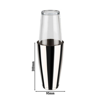 (6 sztuk) Shaker bostoński - zestaw 2-częściowy - 0,7 litra - Prime Gastro