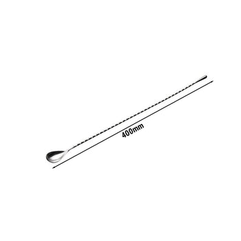 (6 sztuk) Łyżka barowa - stal nierdzewna - ze skręcaną rączką - długość 400 mm - Prime Gastro