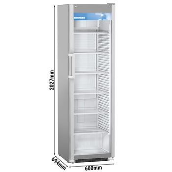 LIEBHERR | Chłodziarka do napojów PREMIUM - 422 litry - z 1 szklanymi drzwiami & wyświetlaczem reklamowym - szara - Prime Gastro