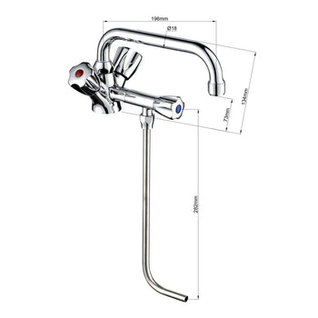 Kran mieszający z jednym otworem - z 1 rurką podtynkową & 1 kranem obrotowym