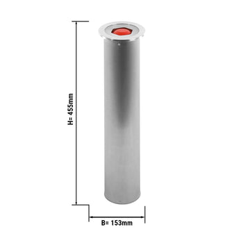 Dozownik kubków ze stali nierdzewnej ze sprężyną - wersja wbudowana - Prime Gastro