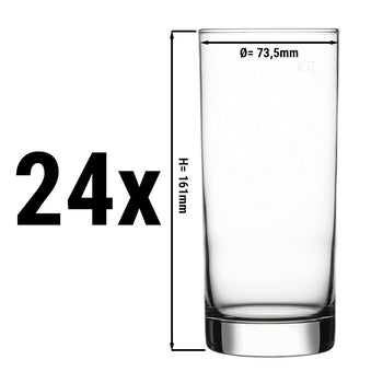 (24 sztuki) Szklanka do piwa – Istanbul – 485 cm³ – kalibrowana na 400 ml