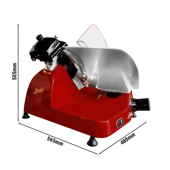 BERKEL | Krajalnica Pro Line jako krajalnica grawitacyjna - 330 W - Ostrze: Ø 250 mm - Czerwona - Prime Gastro