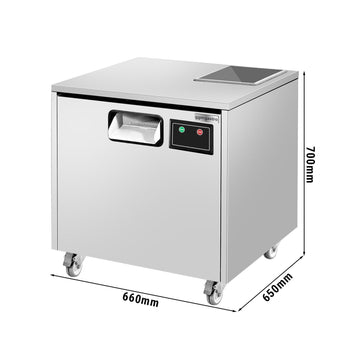 Polerka do sztućców - 600 W - z lampą UVC i kółkami - włącznie z 1 granulatem do napełniania - Prime Gastro